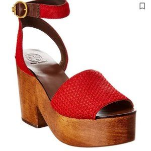 Tory Burch Camilla Haircalf Leather Platform Sandal
